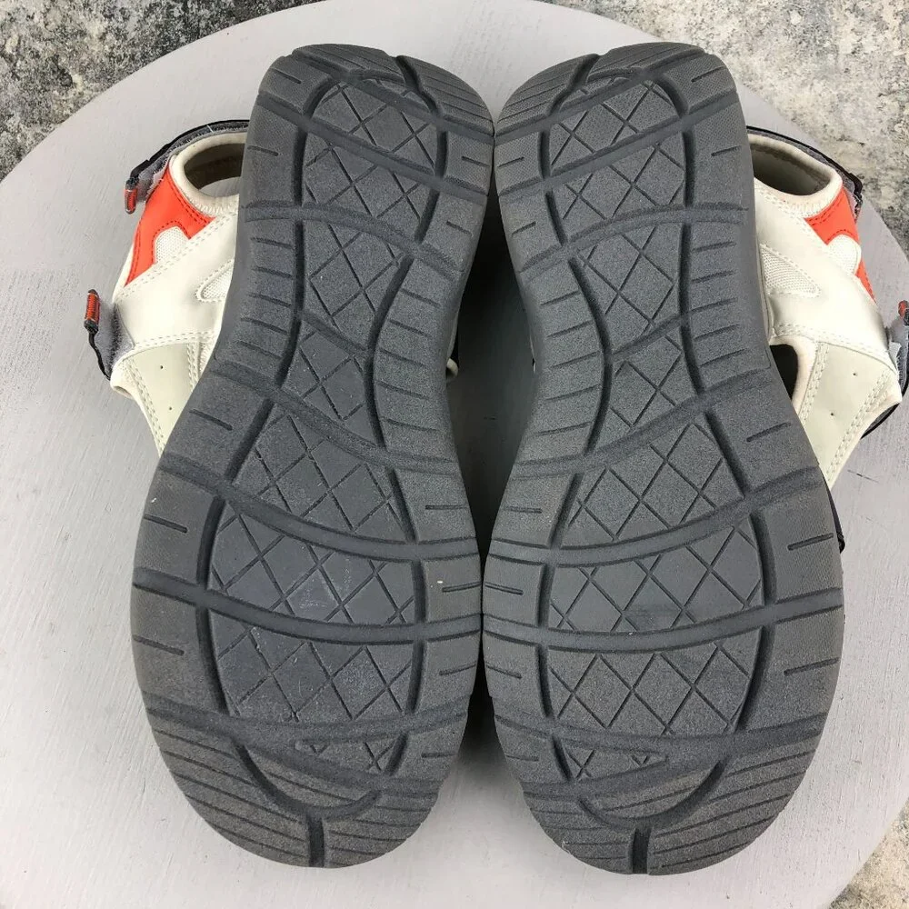 Earth Origins Men's Size 12M Bodi Grey Multi Blue Orange Open Toe Sport Sandals